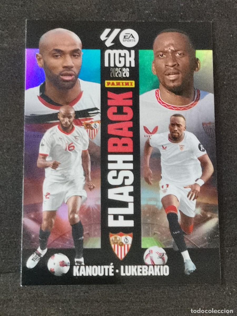 Cromos de f&uacute;tbol: Panini Megacracks 2025/26 Flashback #428 Kanout&eacute;/Lukebakio Sevilla FC