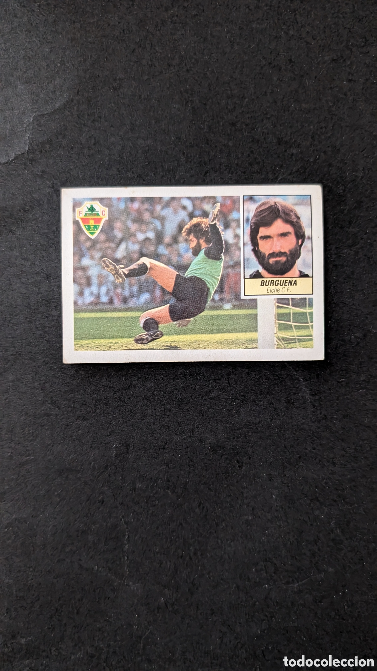 Fu&szlig;ball-Sticker: L1 BURGUE&Ntilde;A ELCHE FICHAJE 14 VERSION VERDE LIGA ESTE 1984/85 84 85 NUNCA PEGADO SIN PEGAR
