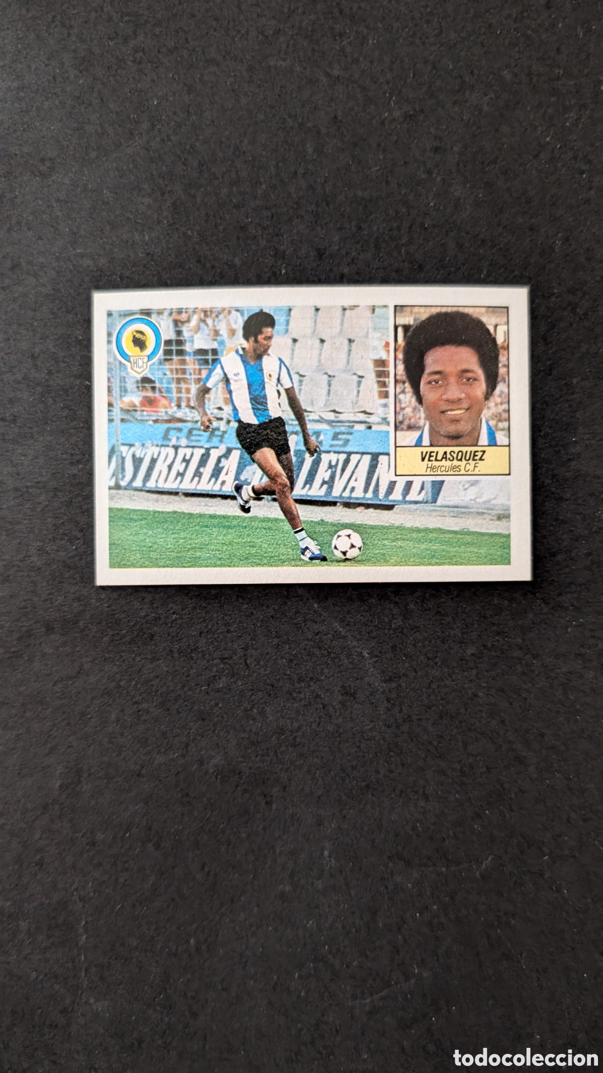 Cromos de f&uacute;tbol: L1 VELASQUEZ HERCULES FICHAJE 31 LIGA ESTE 1984/85 84 85 NUNCA PEGADO SIN PEGAR