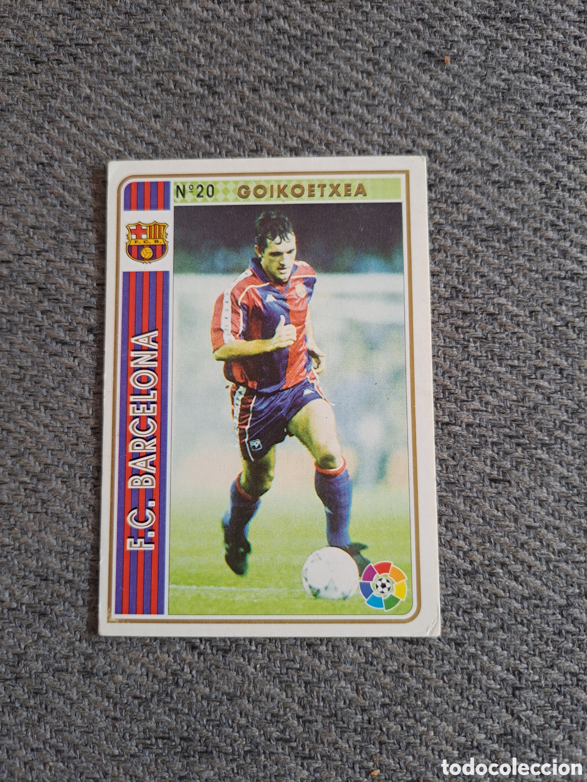 Cromos de f&uacute;tbol: Goikoetxea.(Baja) N&deg;20. Barcelona. Mundicromo Liga 94-95.