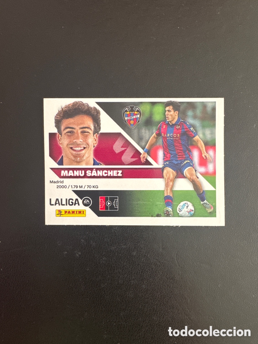 Cromos de f&uacute;tbol: MANU S&Aacute;NCHEZ LEVANTE N&Uacute;MERO 9 LIGA ESTE 2026 2027