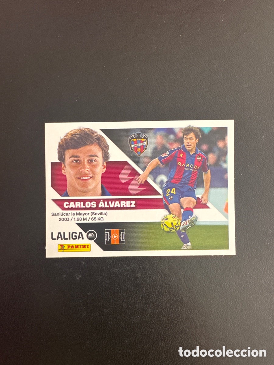 Cromos de f&uacute;tbol: CARLOS &Aacute;LVAREZ LEVANTE N&Uacute;MERO 15 LIGA ESTE 2026 2027