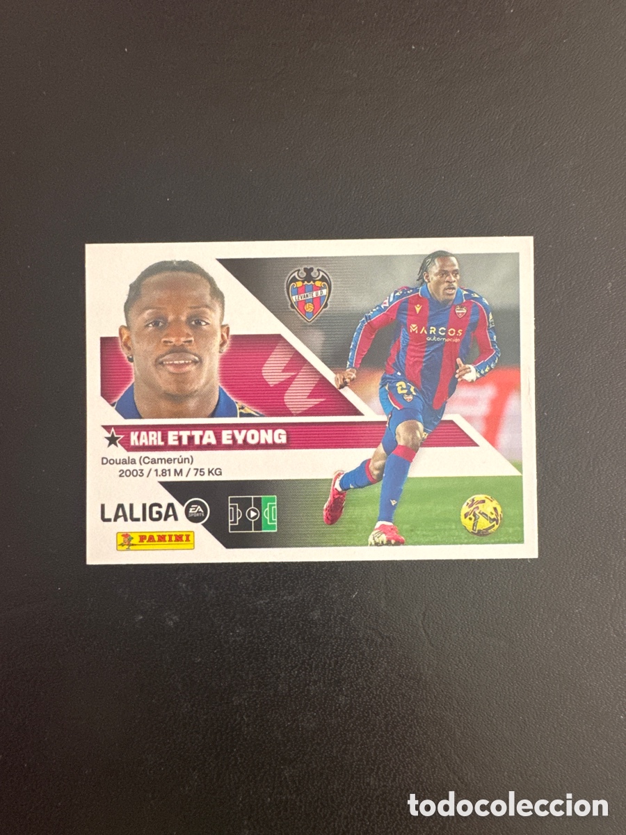 Cromos de f&uacute;tbol: ETTA EYONG LEVANTE N&Uacute;MERO 19 LIGA ESTE 2026 2027