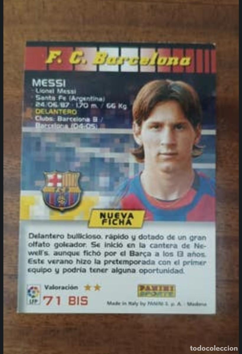 Cromos de f&uacute;tbol: Cromo Messi Rookie 2004 Panini - Foto 2