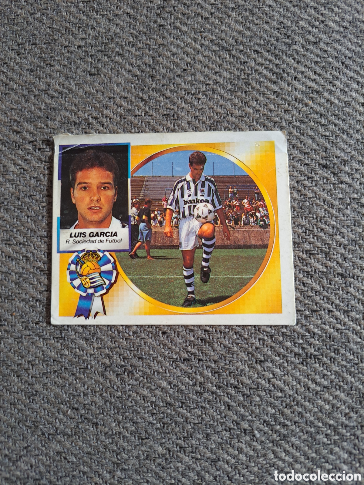 Cromos de f&uacute;tbol: Luis Garcia.(Fichaje N&deg;25) Versi&oacute;n. Real Sociedad. Liga Este 94-95. En ventanilla