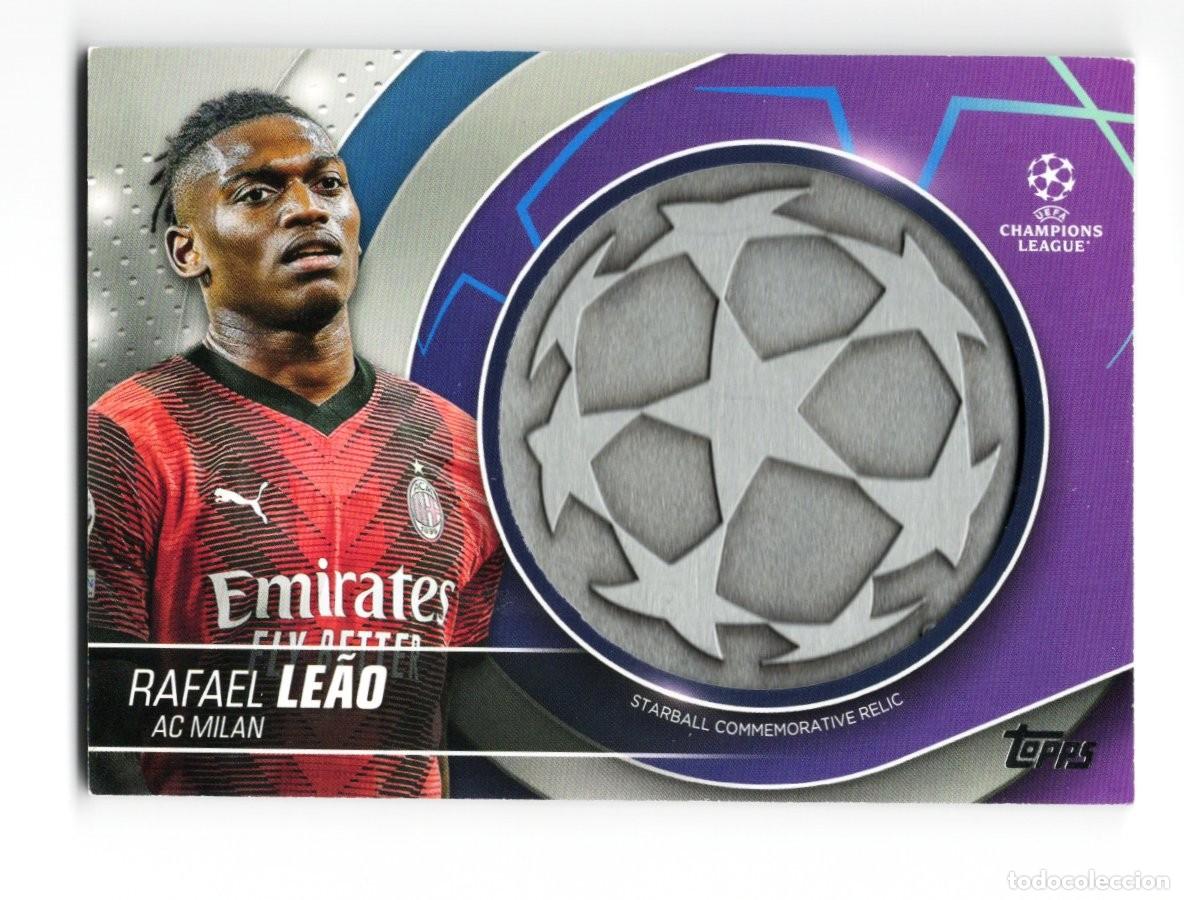 Cromos de f&uacute;tbol: Rafael Leao Milan Topps Uefa Competitions Starball Commemorative Relic