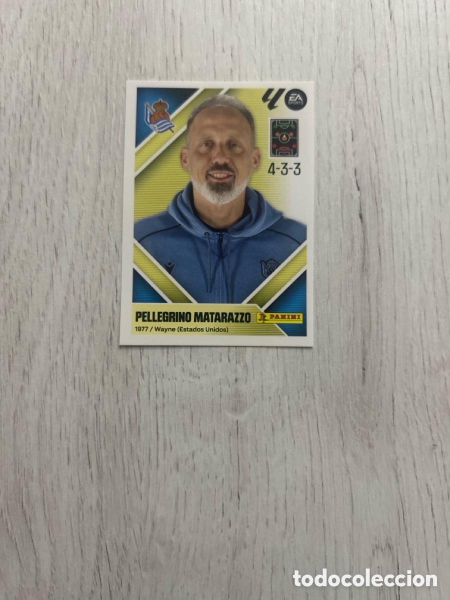 Cromos de f&uacute;tbol: Pellegrino Matarazzo 2 Entrenador Real Sociedad Rayo Vallecano Liga Este 2026/27 26-27 Panini