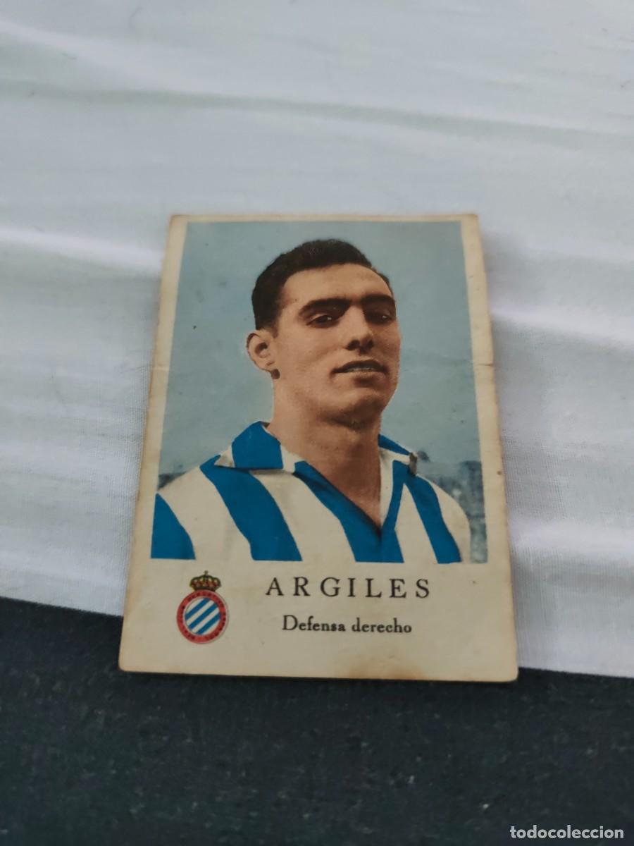 Cromos de f&uacute;tbol: Cromo futbol Argiles Espa&ntilde;ol CHOCOLATES ABC.