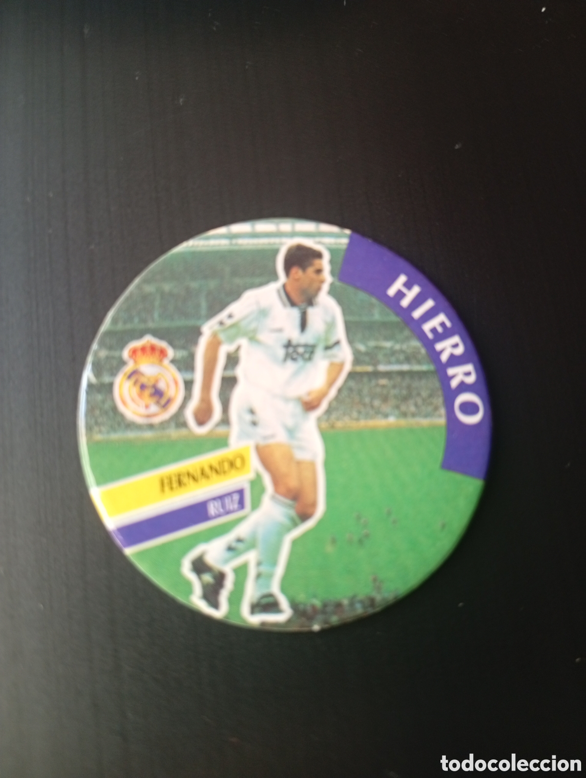 Cromos de f&uacute;tbol: CROMO - TAZO - CAPS DIARIO AS N &ordm; 103 - HIERRO - REAL MADRID