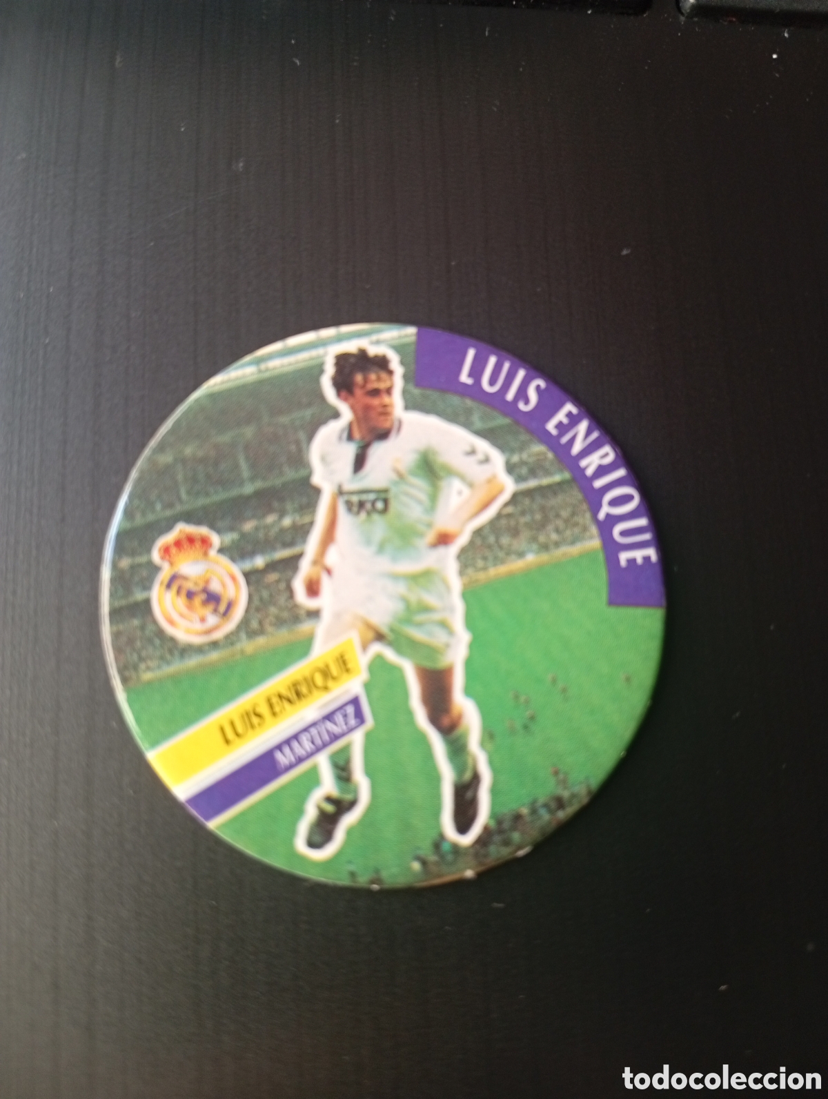 Cromos de f&uacute;tbol: CROMO - TAZO - CAPS DIARIO AS N &ordm; 104 - LUIS ENRIQUE - REAL MADRID