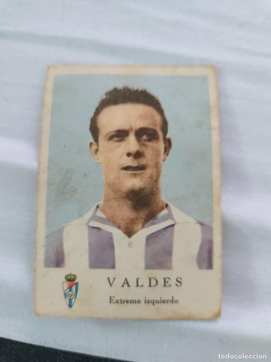Cromos de f&uacute;tbol: Cromo futbol Valdes Valladolid CHOCOLATES ABC.