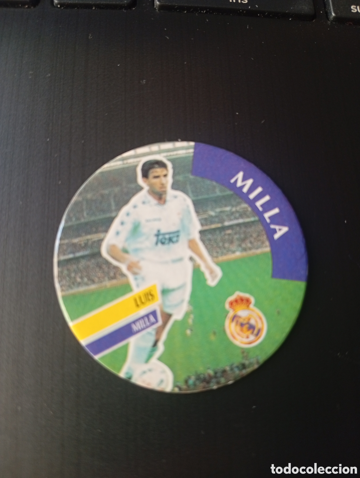 Cromos de f&uacute;tbol: CROMO - TAZO - CAPS DIARIO AS N &ordm; 107 - MILLA - REAL MADRID