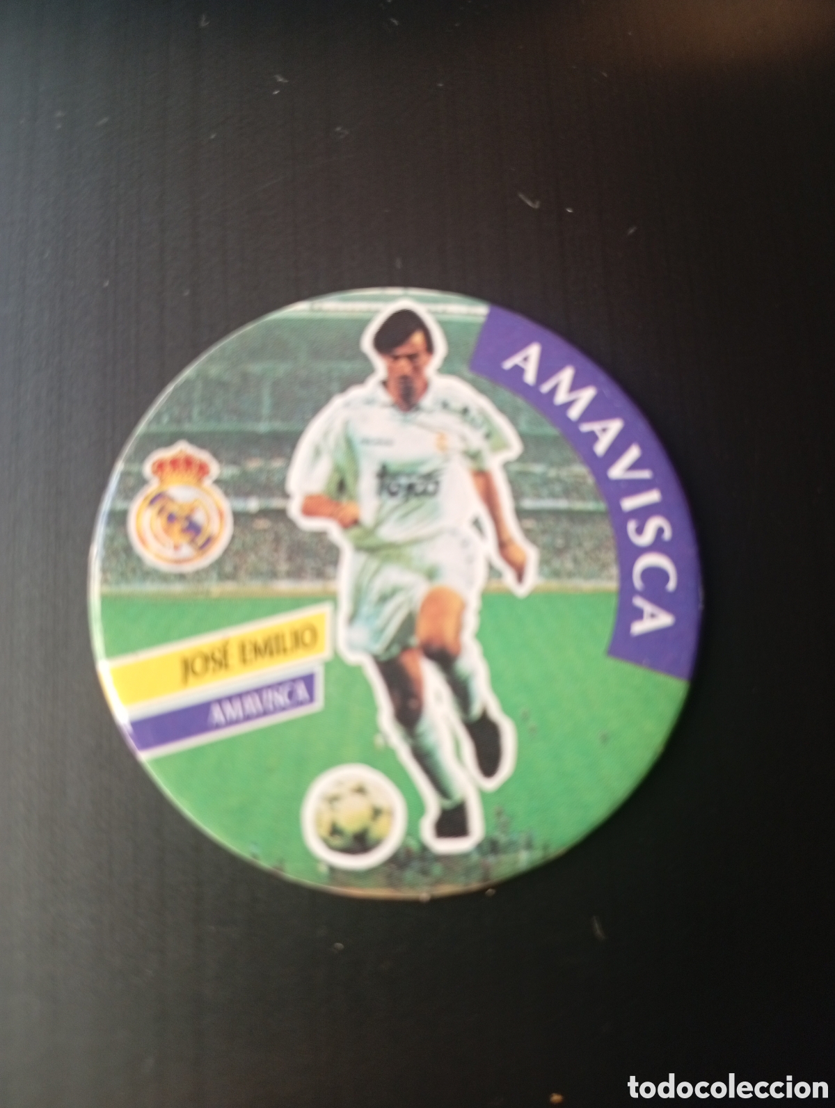 Cromos de f&uacute;tbol: CROMO - TAZO - CAPS DIARIO AS N &ordm; 109 - AMAVISCA - REAL MADRID