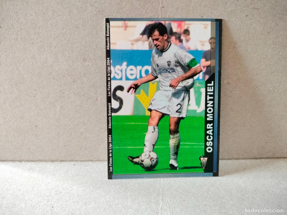 Cromos de f&uacute;tbol: CROMO FUTBOL LAS FICHAS DE LA LIGA ALBACETE 2003 2004 OSCAR MONTIEL NUMERO 522
