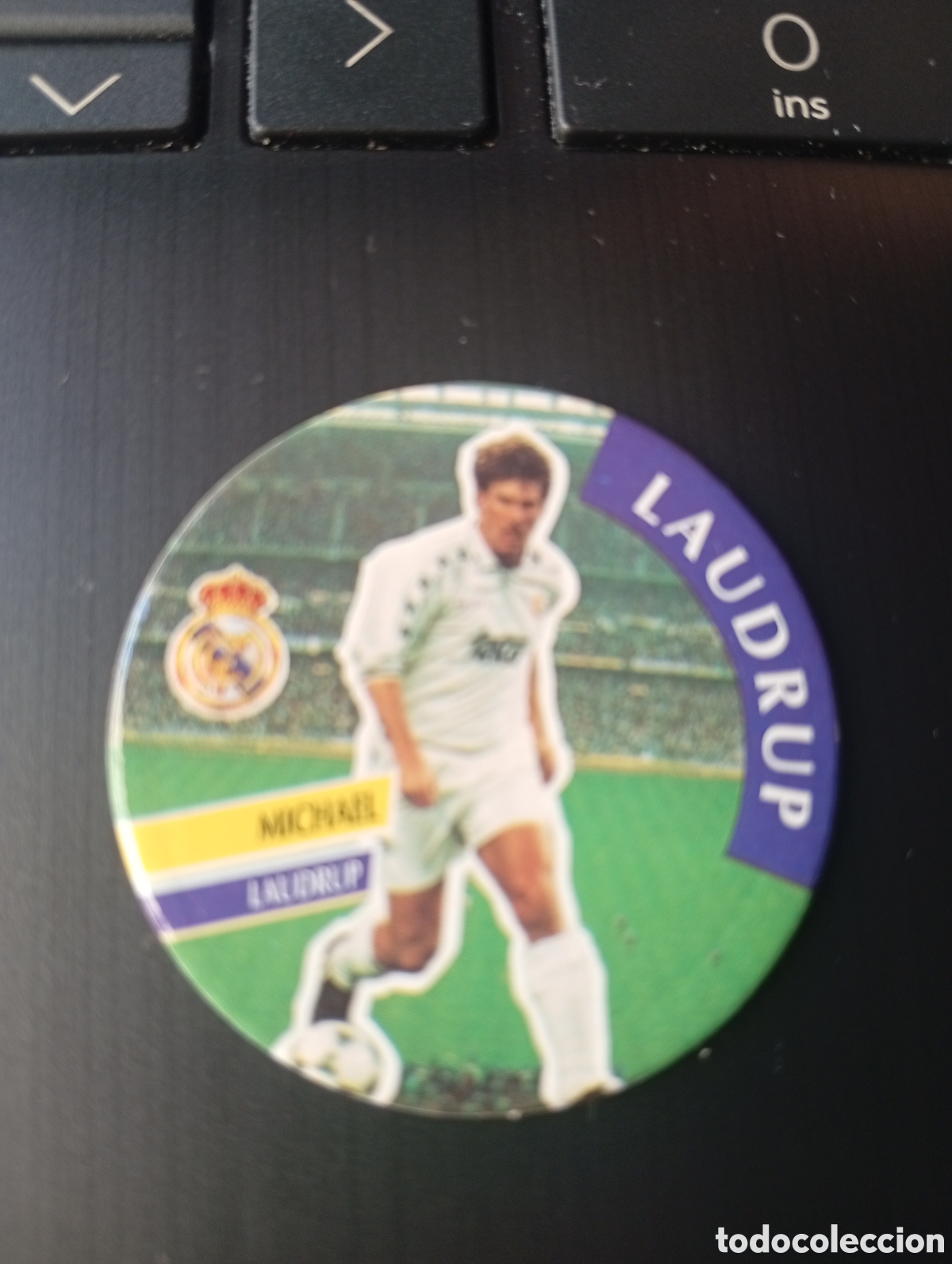 Cromos de f&uacute;tbol: CROMO - TAZO - CAPS DIARIO AS N &ordm; 112 - LAUDRUP - REAL MADRID