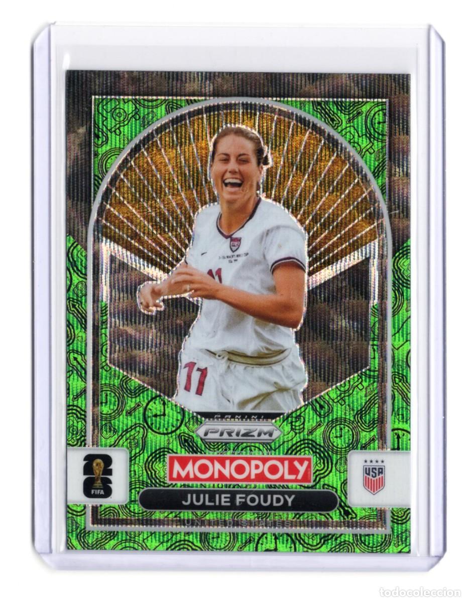 Cromos de f&uacute;tbol: Julie Foudy Estados Unidos Green Blue Monopoly Mundial 2026