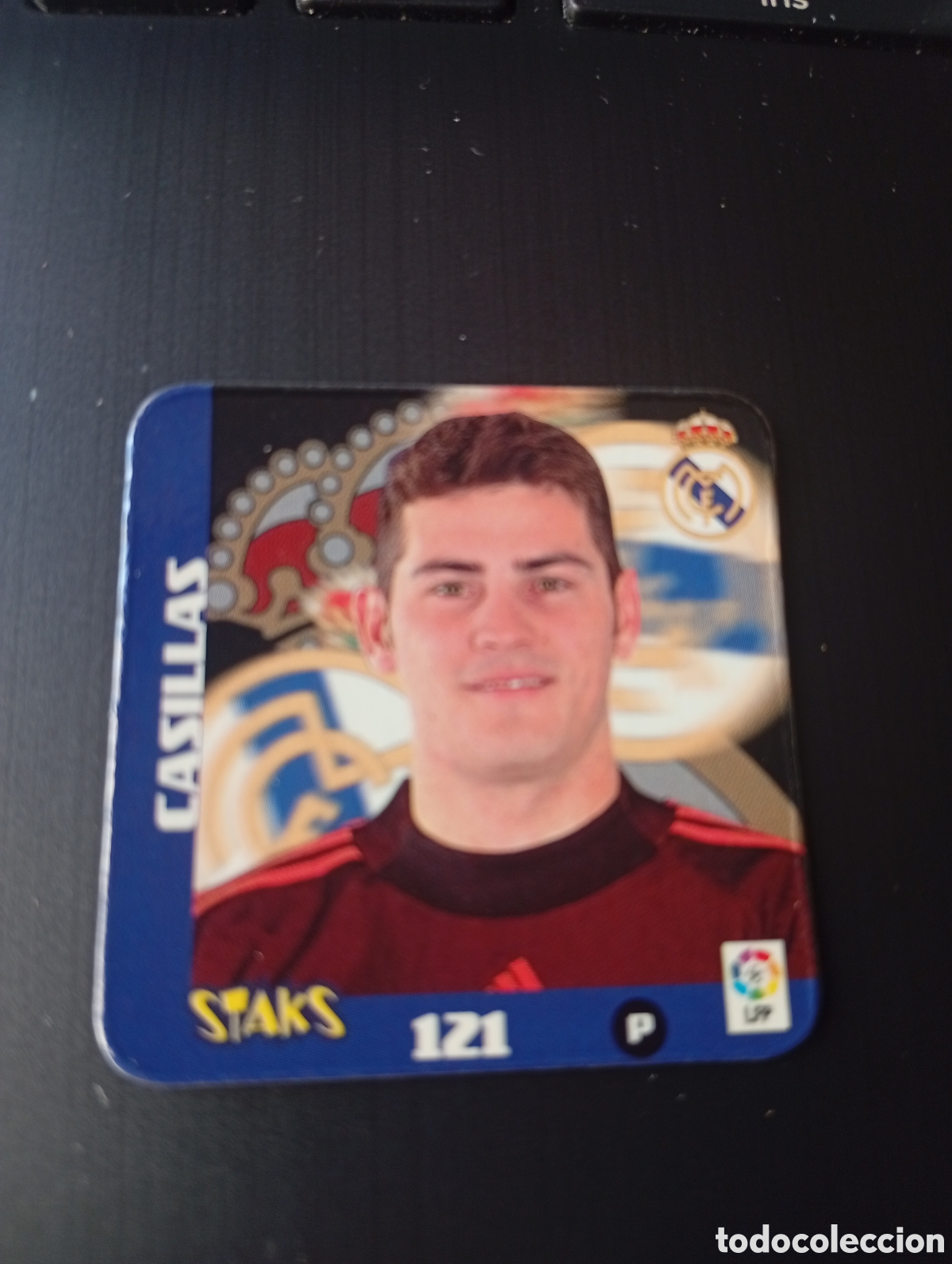 Cromos de f&uacute;tbol: STAK n&ordm; 121 CASILLAS Real Madrid STAKS LIGA 2003-2004 de Panini. Buen estado.