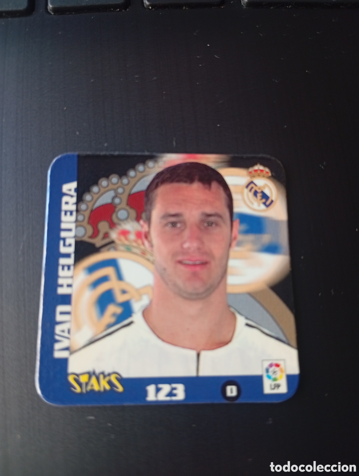 Cromos de f&uacute;tbol: STAK n&ordm; 123 IVAN HELGUERA Real Madrid STAKS LIGA 2003-2004 de Panini. Buen estado.