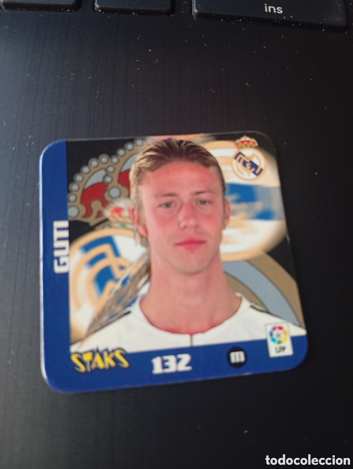Cromos de f&uacute;tbol: STAK n&ordm; 132 GUTI Real Madrid STAKS LIGA 2003-2004 de Panini. Buen estado.