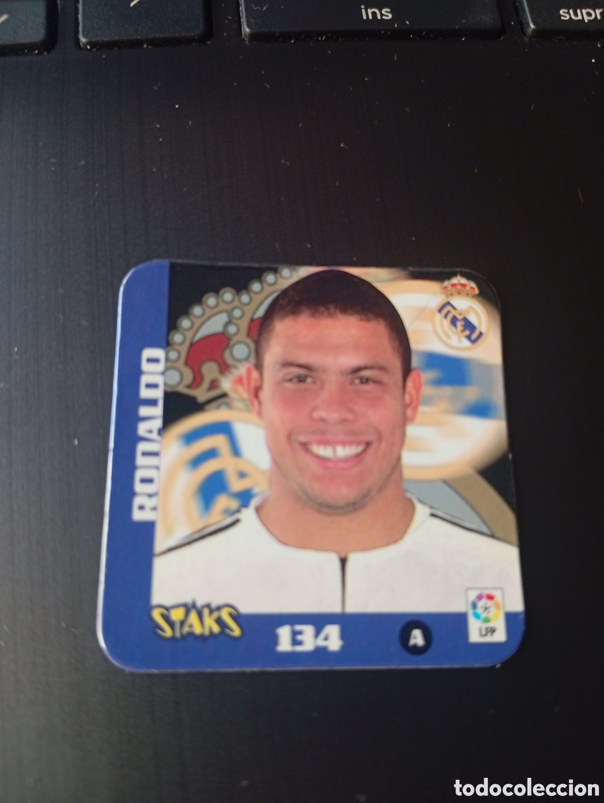 Cromos de f&uacute;tbol: STAK n&ordm; 134 RONALDO Real Madrid STAKS LIGA 2003-2004 de Panini. Buen estado.