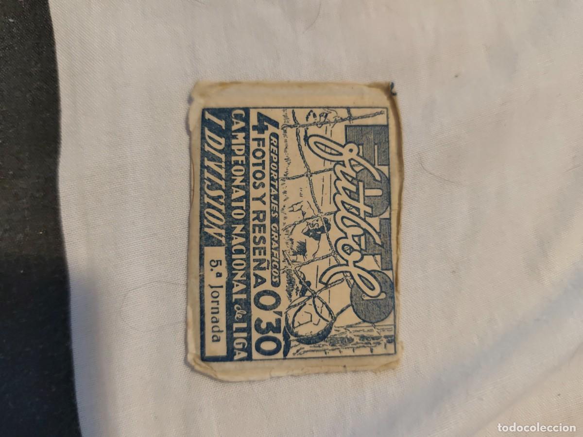 Cromos de f&uacute;tbol: Sobre con cromos campeonato Nacional de liga primera divisi&oacute;n 1951 1952 kromel Azul
