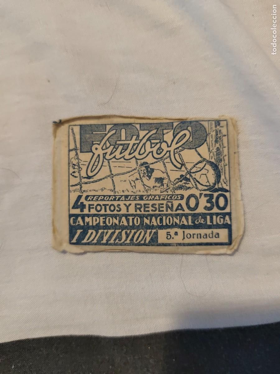 Cromos de f&uacute;tbol: Sobre con cromos campeonato Nacional de liga primera divisi&oacute;n 1951 1952 kromel Azul