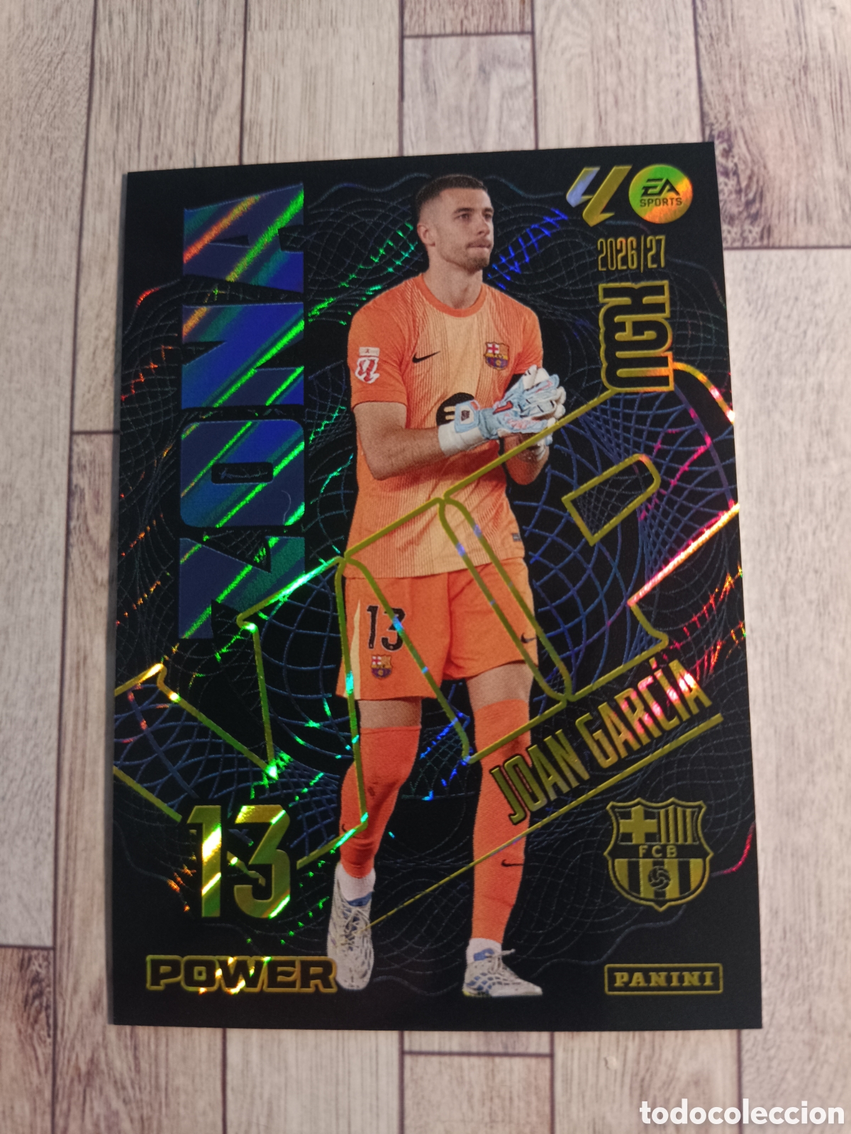 Cromos de f&uacute;tbol: P399 JOAN GARC&Iacute;A BARCELONA ZONA VIP POWER PARALELA MEGACRACKS MGK 26 27 PANINI 2026 2027
