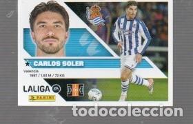Cromos de f&uacute;tbol: CROMO DE LA LIGA DE F&Uacute;TBOL EDITO ESTE Y PANINI CARLOS SOLER REAL SOCIEDAD N&ordm; 14 DE LIGA 2026 / 27