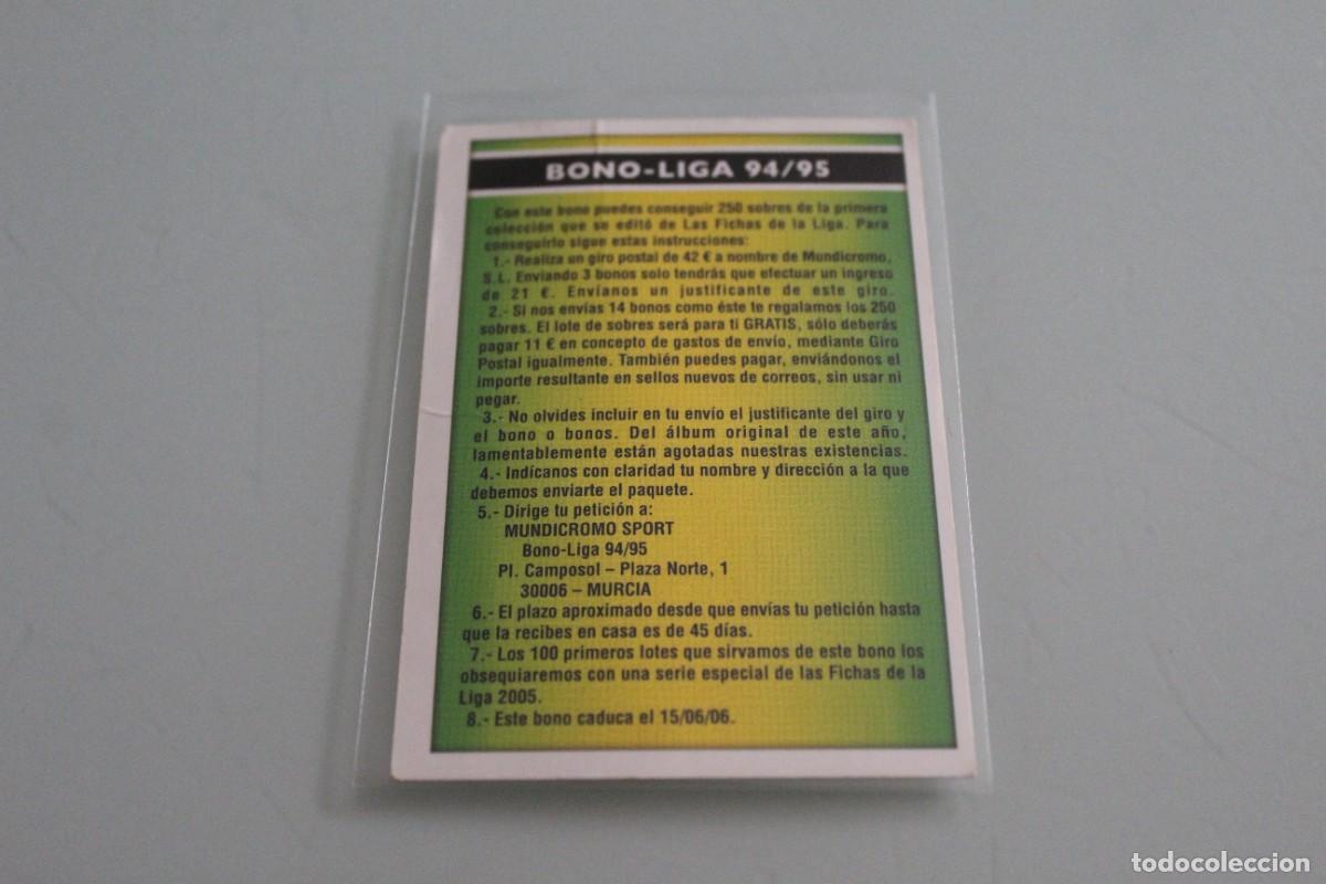 Cromos de f&uacute;tbol: MUNDICROMO BONO LIGA 94 95