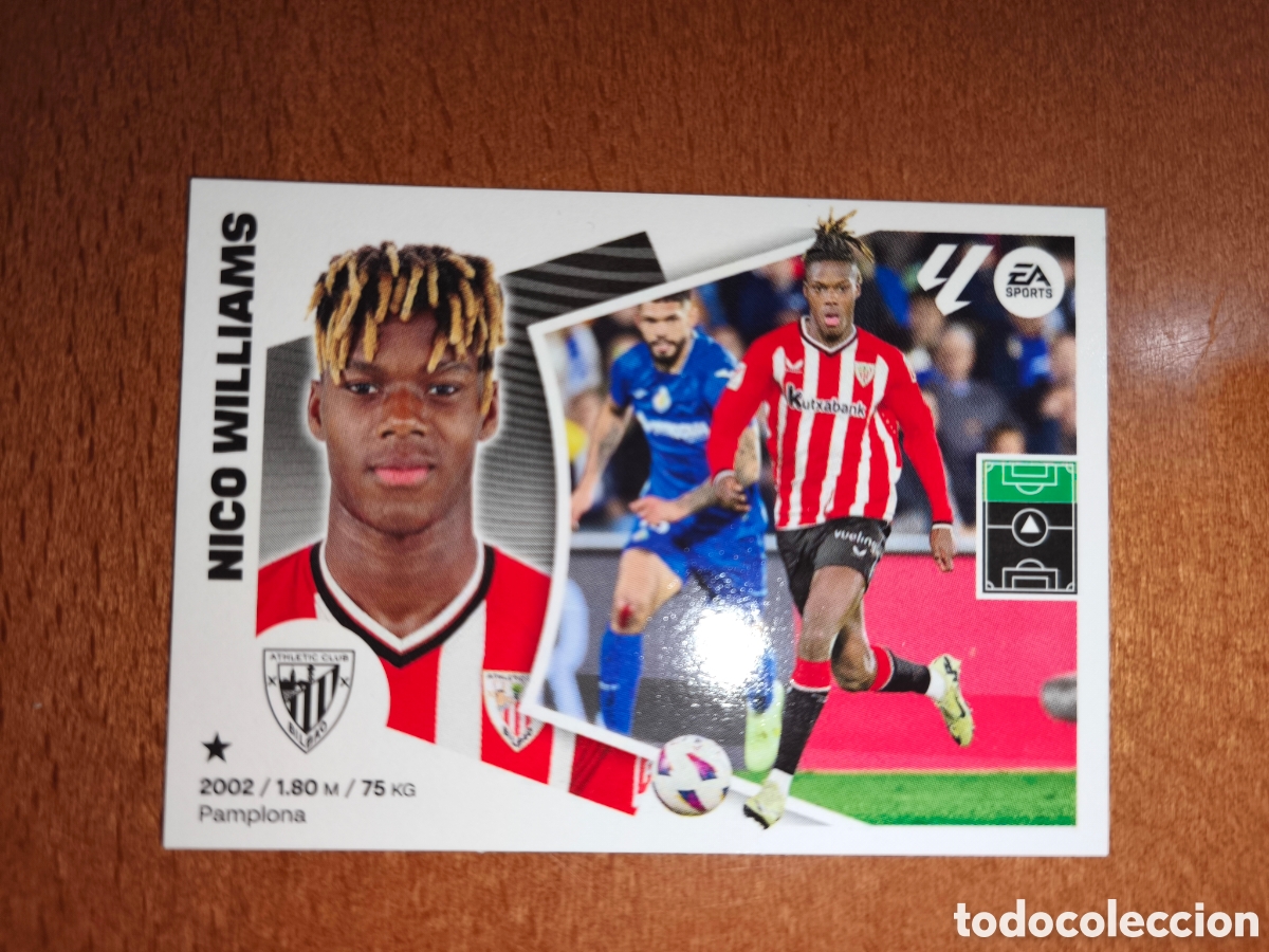 Cromos de f&uacute;tbol: Nico Williams n&deg;18 liga este 24/25 Athletic Club