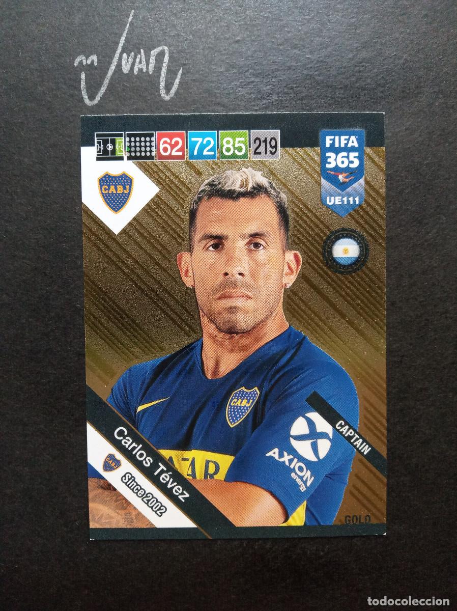 Cromos de f&uacute;tbol: UE 111 GOLD CAPITAL TEVEZ BOCA JUNIORS ARGENTINA ⚽ PANINI &reg; ADRENALYN FIFA 365 2018 2019 18 19 NUEVO
