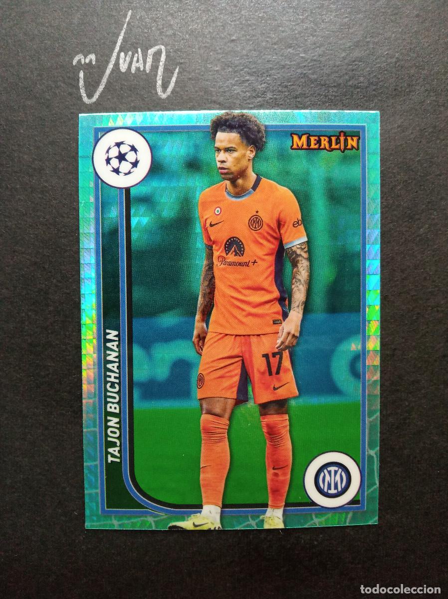 Football Stickers: AQUA PRISM BUCHANAN INTER MILAN VILLARREAL 2026 2027 26 27 ⚽ TOPPS &reg; CHROME MERLIN 2023 2024 23 24