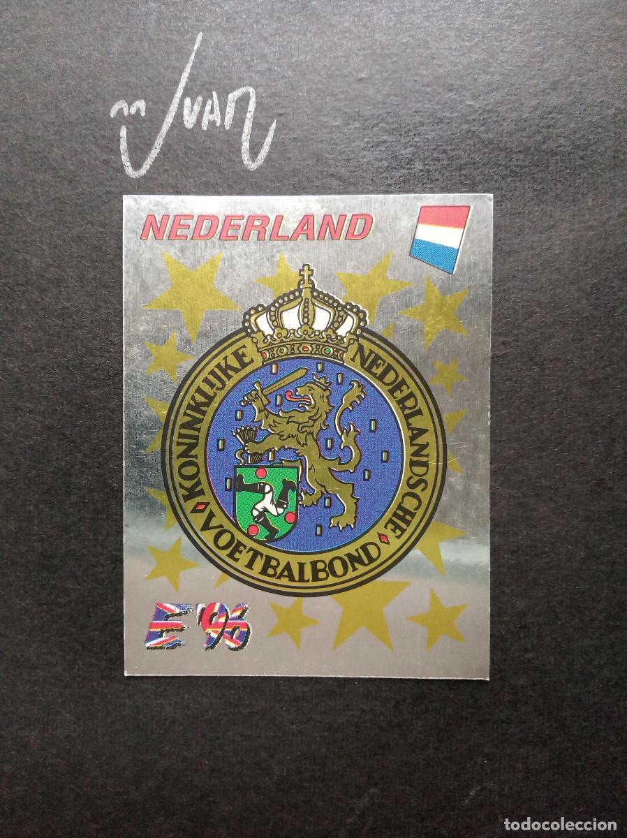 Cromos de f&uacute;tbol: N&ordm; 75 ESCUDO NEDERLAND NETHERLANDS ⚽ PANINI &reg; UEFA EURO 1996 INGLATERRA 96 SIN PEGAR NUNCA PEGADO