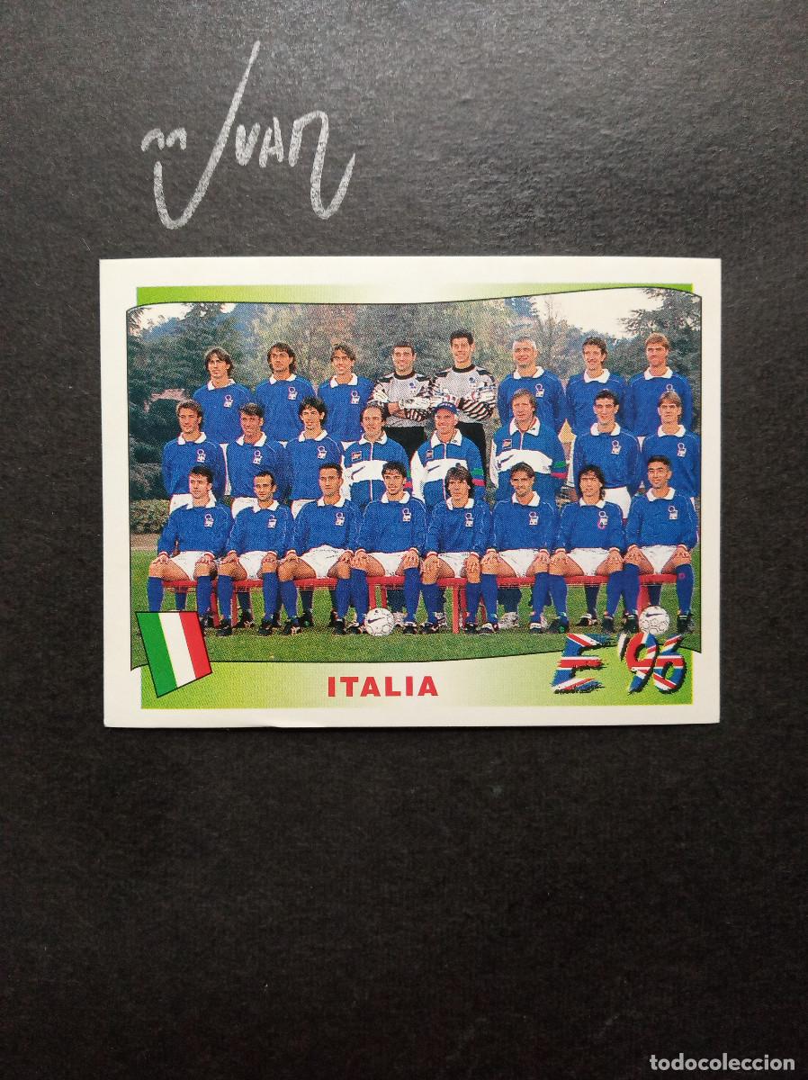 Cromos de f&uacute;tbol: N&ordm; 236 ALINEACION ITALIA MALDINI DEL PIERO ZOLA BAGGIO CARBONI⚽ PANINI &reg; UEFA EURO 1996 96 SIN PEGAR