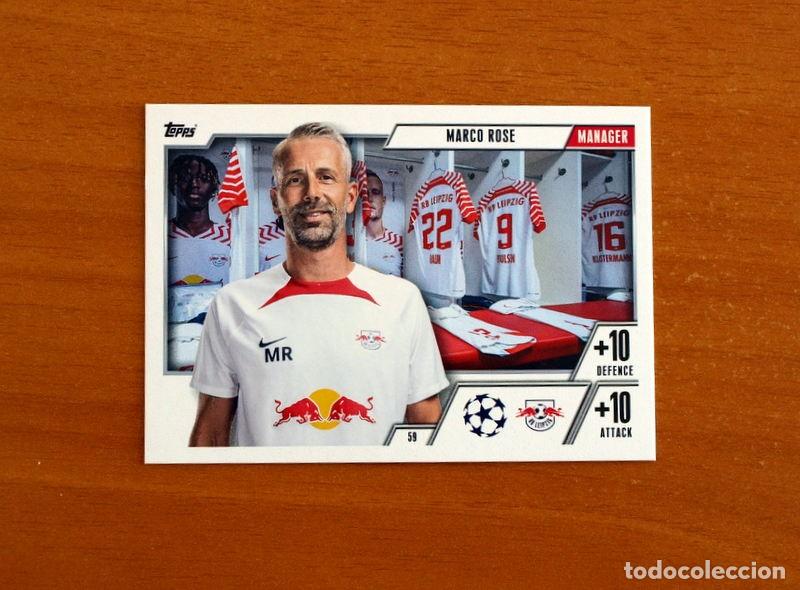 Football Stickers: Leipzig -N&ordm; 59 Marco Rose -Manager-Topps Match Attax Trading Card Game-2023-2024