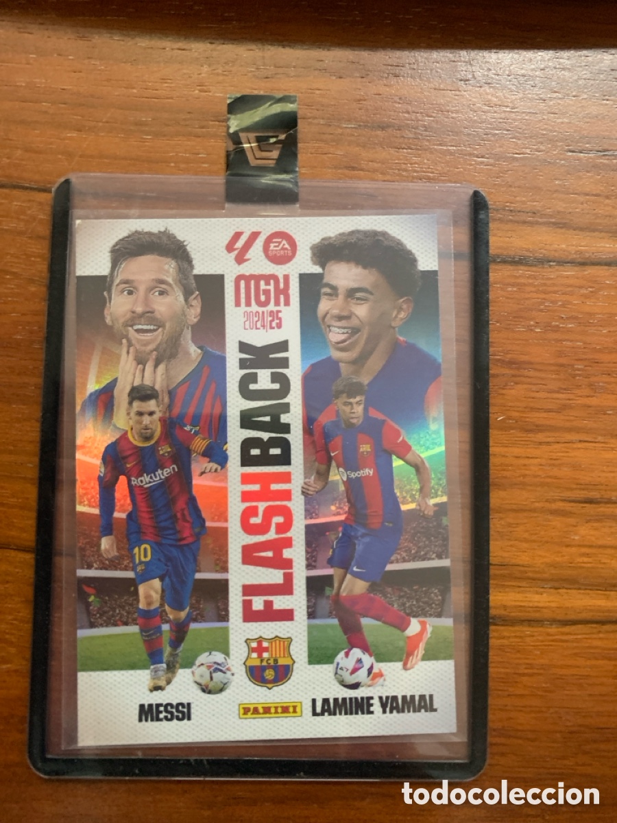 Cromos de f&uacute;tbol: Flasback de lamine y messi mgk 24-25