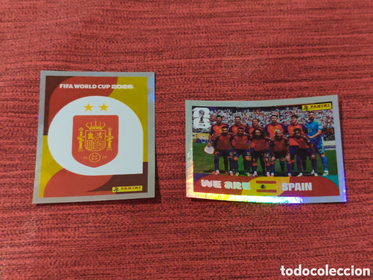 Cromos de f&uacute;tbol: EXTRA BISES ESCUDO Y ALINEACI&Oacute;N ESPA&Ntilde;A MUNDIAL 2026 PANINI