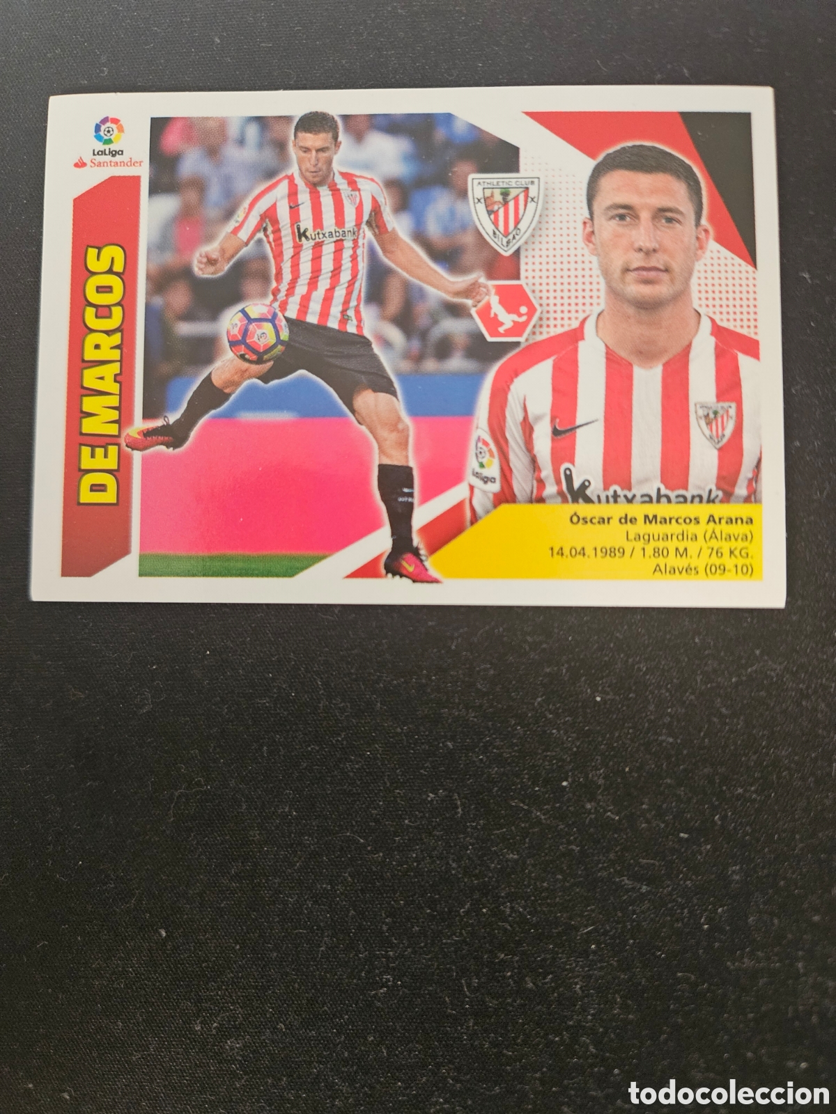 Fu&szlig;ball-Sticker: DE MARCOS N&ordm; 3 ATHLETIC CLUB &ndash; LIGA ESTE 2017-18 PANINI 1/2