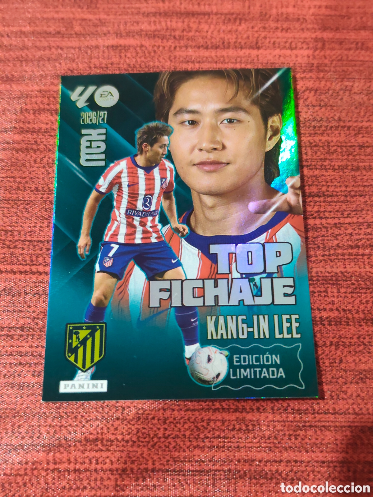 Fu&szlig;ball-Sticker: EDICI&Oacute;N LIMITADA TOP FICHAJE KANG-IN LEE ATL&Eacute;TICO MADRID MEGACRACKS 2026 2027