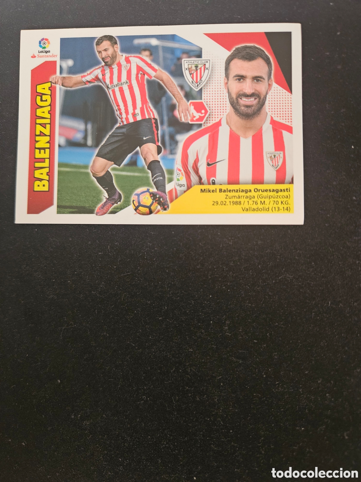 Football Stickers: BALENZIAGA N&ordm; 8 ATHLETIC CLUB &ndash; LIGA ESTE 2017-18 PANINI