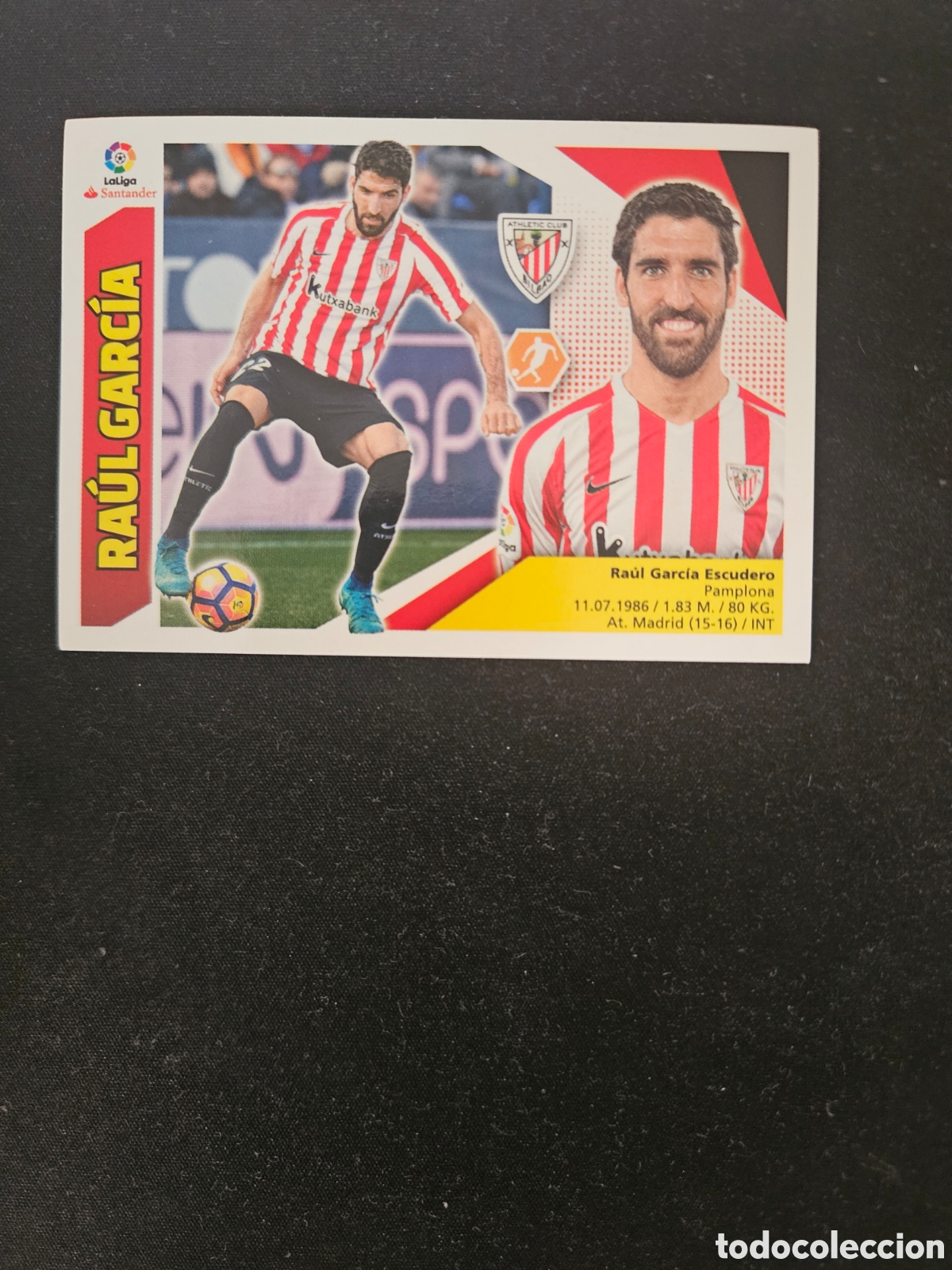 Fu&szlig;ball-Sticker: RA&Uacute;L GARC&Iacute;A N&ordm; 12 ATHLETIC CLUB &ndash; LIGA ESTE 2017-18 PANINI 1/2