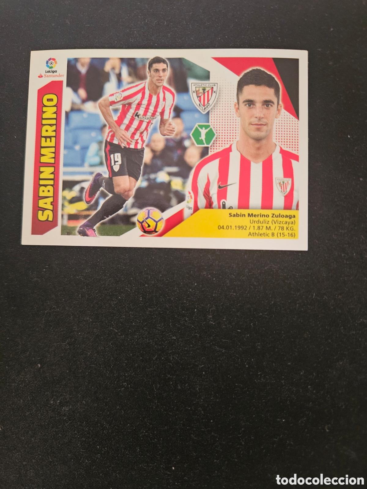 Fu&szlig;ball-Sticker: SABIN MERINO N&ordm; 13B ATHLETIC CLUB &ndash; LIGA ESTE 2017-18 PANINI