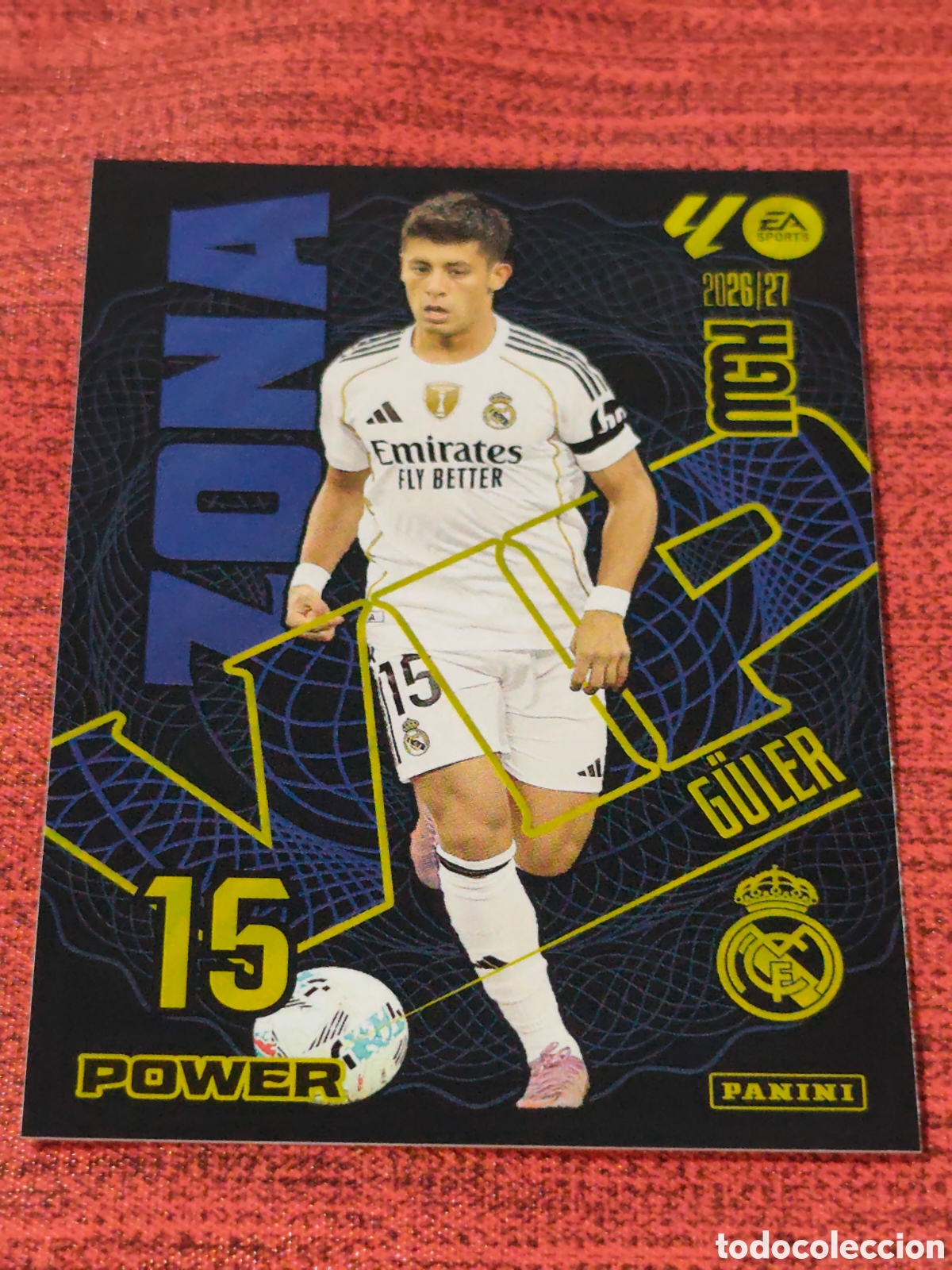Cromos de f&uacute;tbol: ZONA VIP POWER 396P G&Uuml;LER REAL MADRID MEGACRACKS 2026 2027