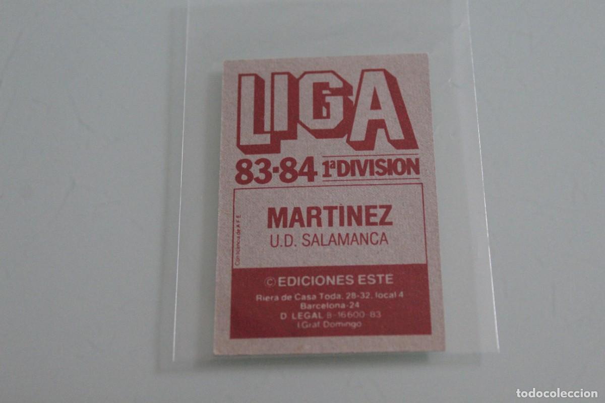 Cromos de f&uacute;tbol: ESTE 83 84 MART&Iacute;NEZ BAJA SIN PEGAR - Foto 2