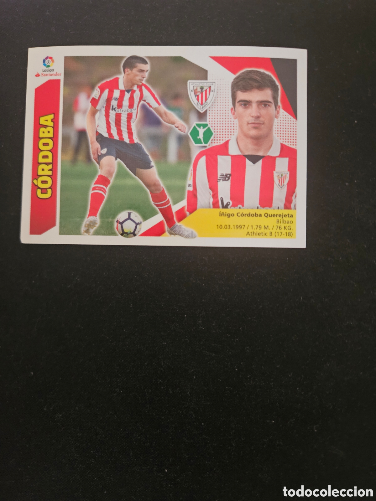 Cromos de f&uacute;tbol: C&Oacute;RDOBA N&ordm; 14 BIS COLOCA ATHLETIC CLUB &ndash; LIGA ESTE 2017-18 PANINI