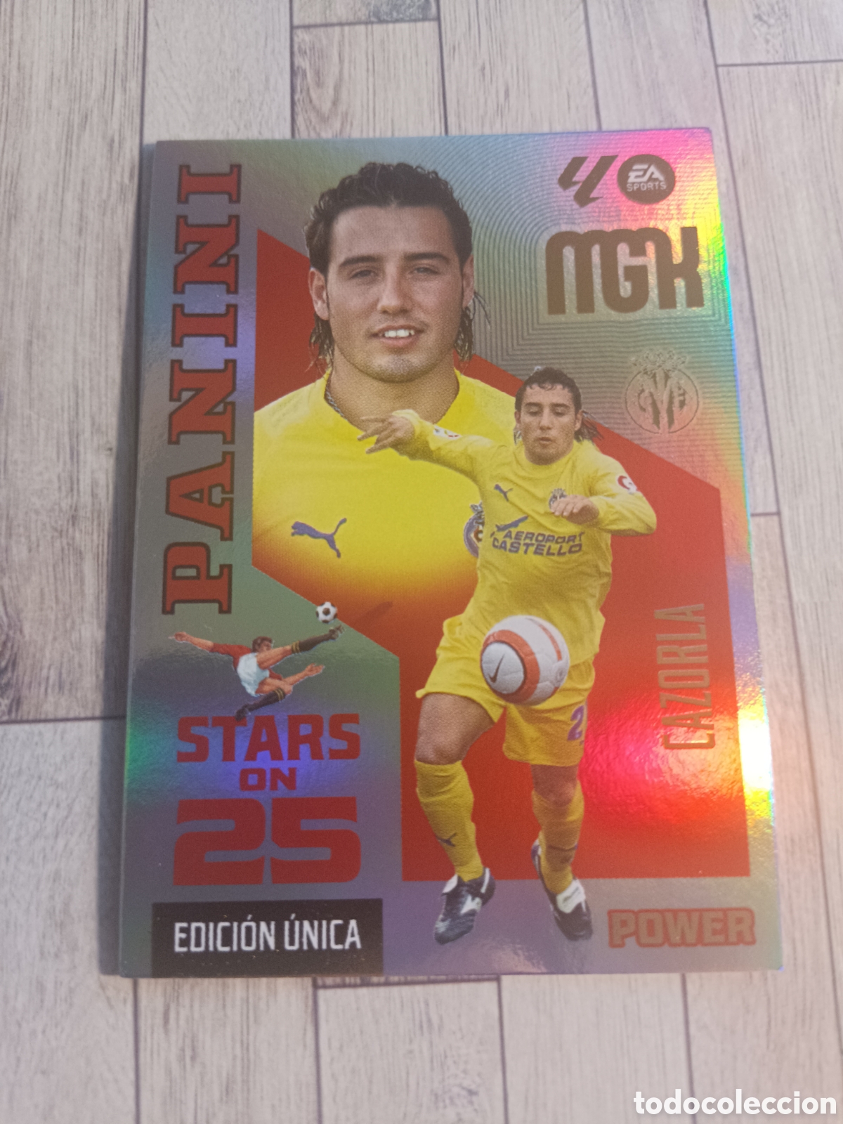 Cromos de f&uacute;tbol: P438 CAZORLA VILLARREAL STARS ON 25 EDICION UNICA POWER MEGACRACKS MGK 26 27 PANINI 2026 2027