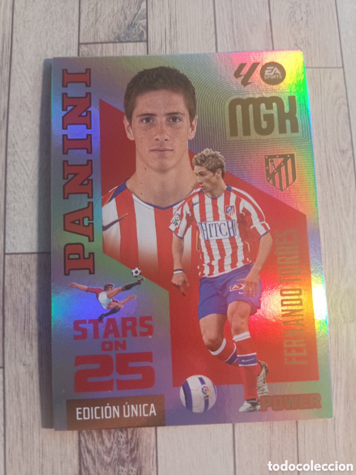 Cromos de f&uacute;tbol: P432 FERNANDO TORRES ATLETICO STARS ON 25 EDICION UNICA POWER MEGACRACKS MGK 26 27 PANINI 2026 2027