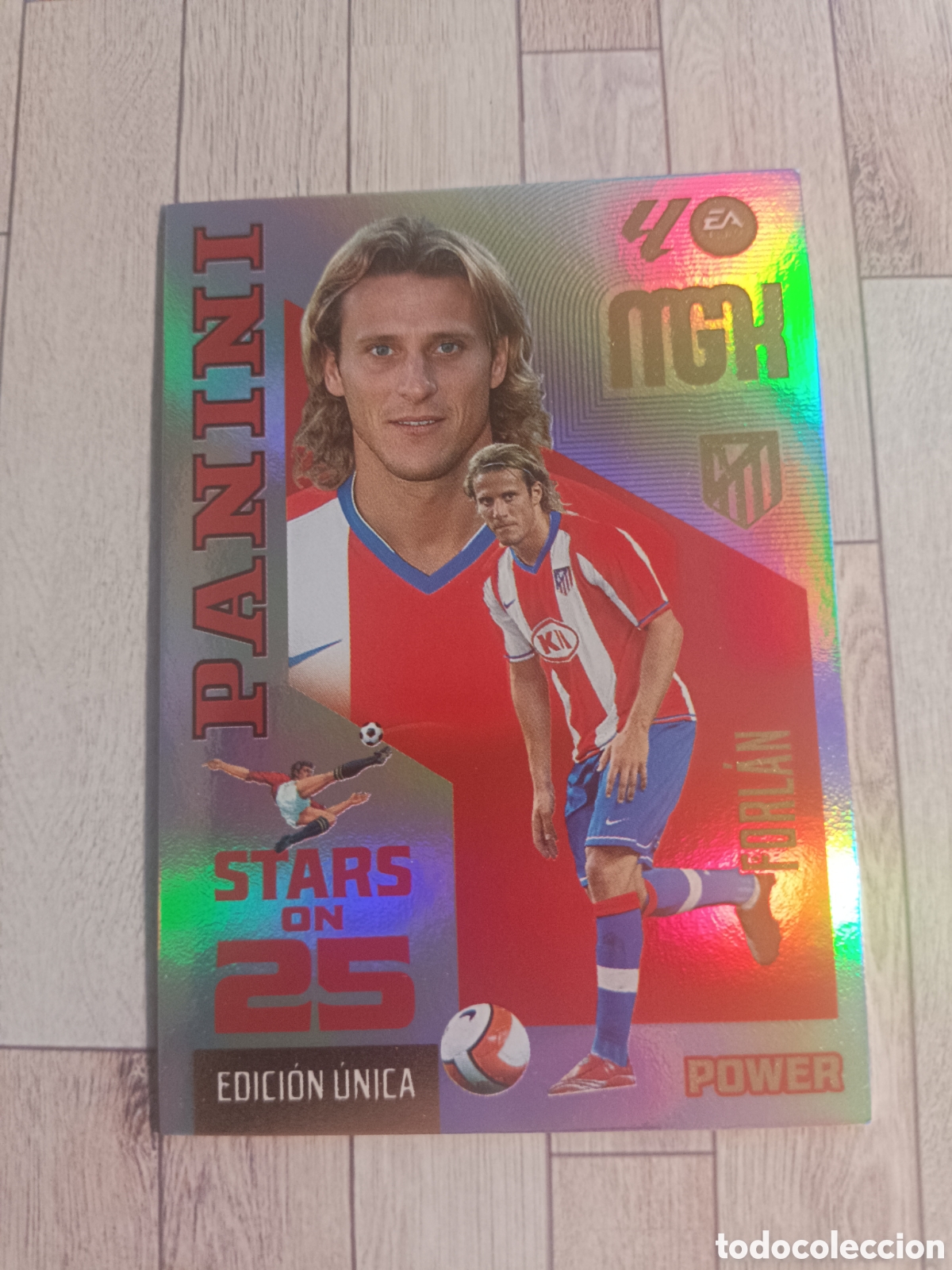 Cromos de f&uacute;tbol: P439 FORLAN ATLETICO MADRID STARS ON 25 EDICION UNICA POWER MEGACRACKS MGK 26 27 PANINI 2026 2027