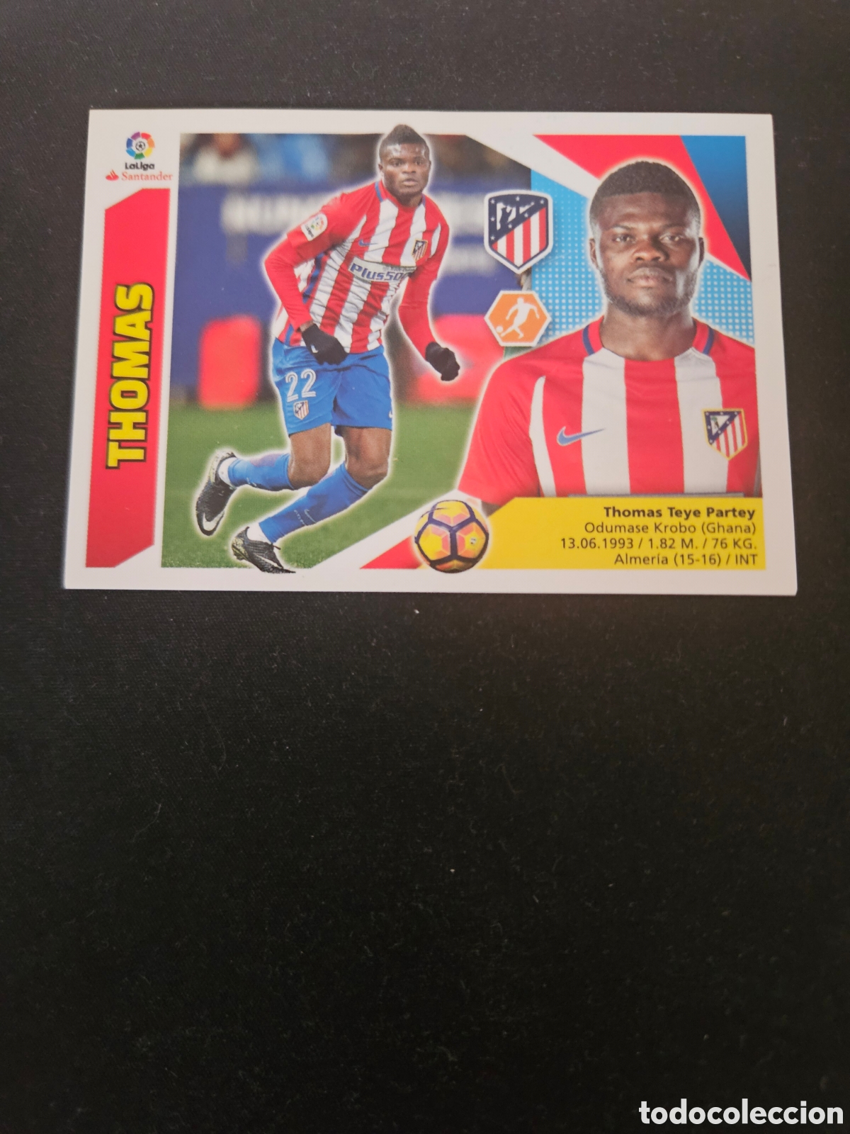 Cromos de f&uacute;tbol: THOMAS N&ordm; 13A ATL&Eacute;TICO DE MADRID &ndash; LIGA ESTE 2017-18 PANINI