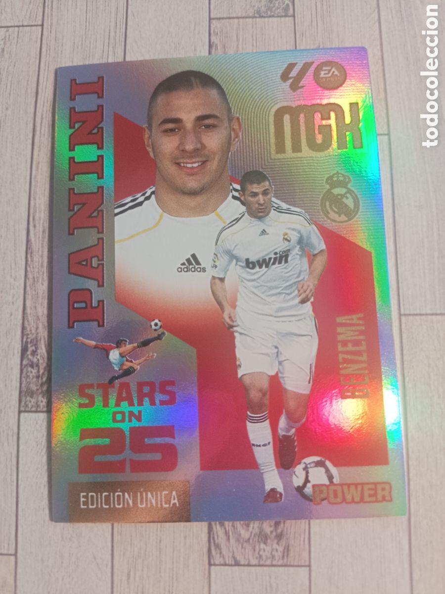 Cromos de f&uacute;tbol: P441 BENZEMA REAL MADRID STARS ON 25 EDICION UNICA POWER MEGACRACKS MGK 26 27 PANINI 2026 2027